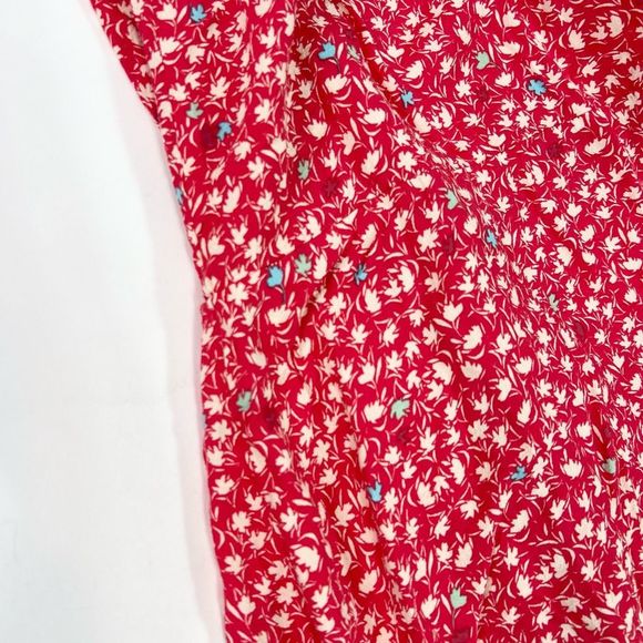 Free People Red Floral Midi Dress - Picture 14 of 15